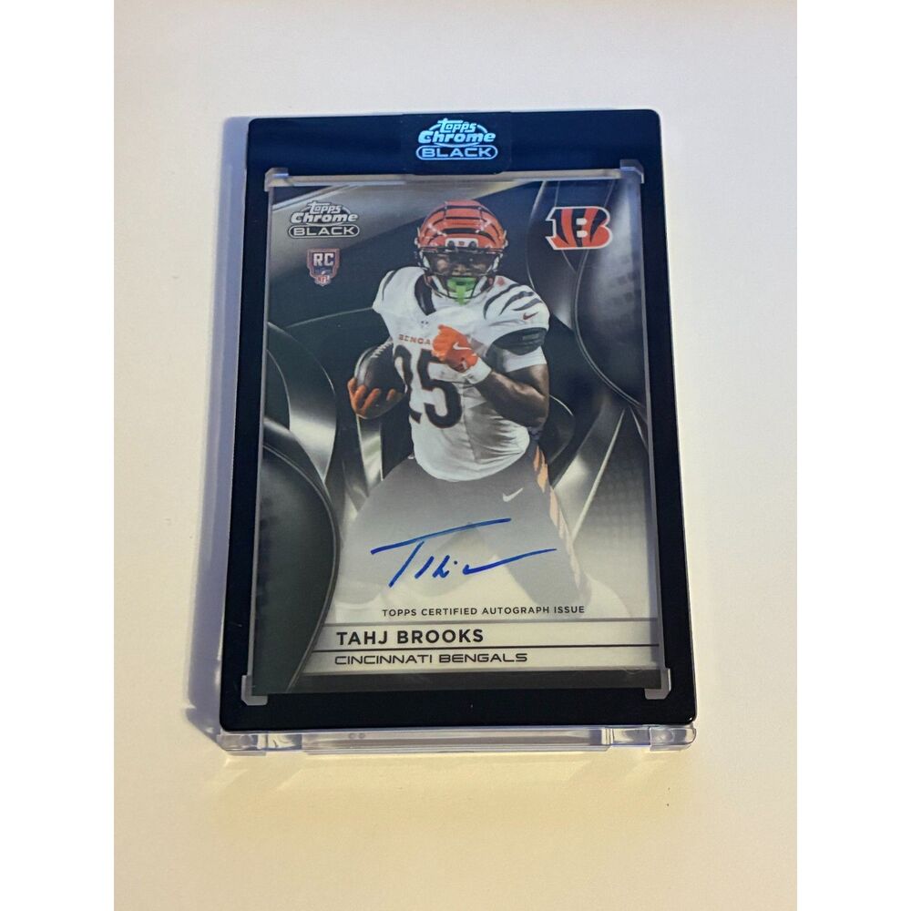 2025 Topps Chrome Black Tahj Brooks Rookie Auto RC Bengals RAU-TB
